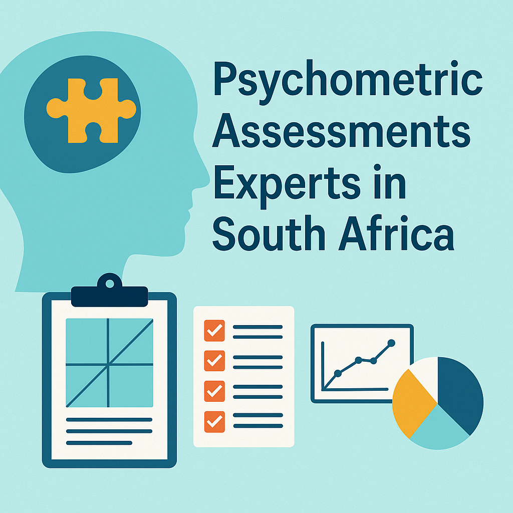 Visual representation of a person’s brain activity and data charts, symbolizing psychometric test insights in South Africa.