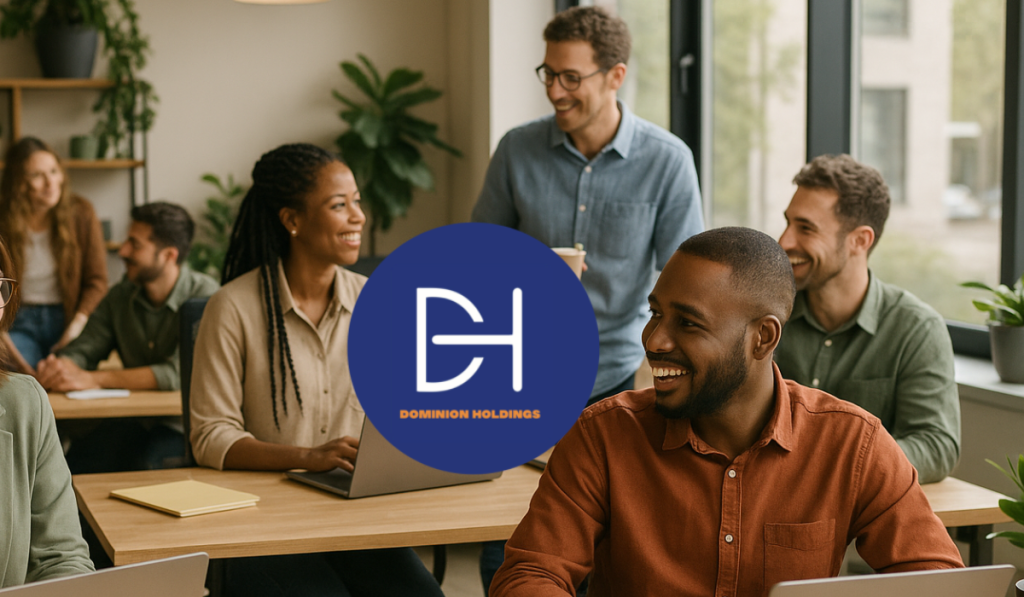 collaborating in a modern office, representing a healthy work environment supported by psychometric services.